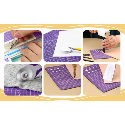 TAPETE CORTE A4 PAPEL MANUALIDADES BISUTERÍA ALFOMBRILLA VIOLETA OSCURO