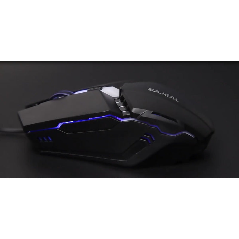 MOUSE GAMER USB ÓPTICO LED RGB MULTICOLOR BOTÓN DPI 800-1600 NEGRO RGB