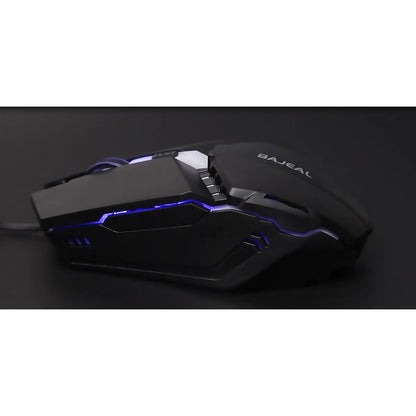 MOUSE GAMER USB ÓPTICO LED RGB MULTICOLOR BOTÓN DPI 800-1600 NEGRO RGB