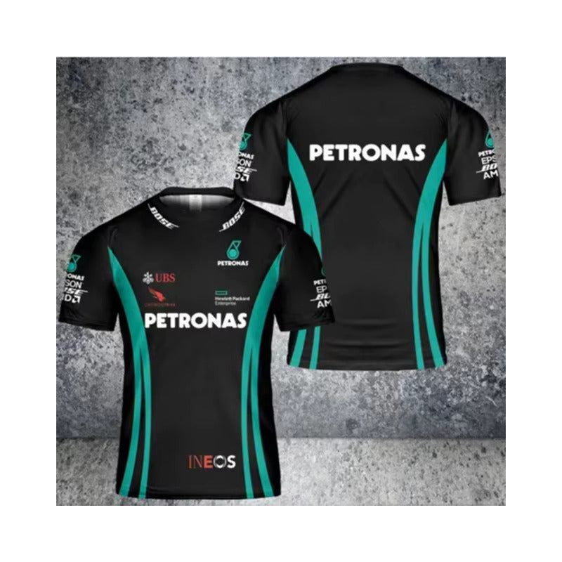 CAMISETA F1 RACING POLYESTER TRANSPIRABLE PETRONAS HAMILTON NEGRO Y VERDE POLYESTER 2XL (ASIA)