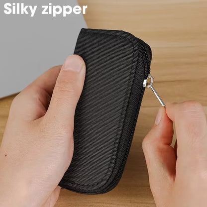 ESTUCHE TARJETAS MEMORIA SD FLASH 22 ESPACIOS BOLSILLOS NEGRO