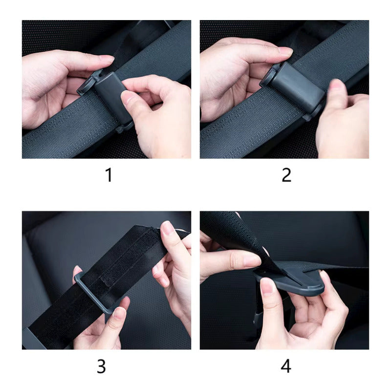 CORREA AJUSTE CINTURON SEGURIDAD SILLA NIÑOS CARRO COLEGIO NEGRO