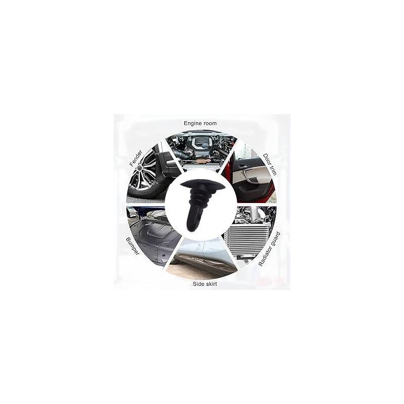 10X PIN CLIP UNIVERSAL PLÁSTICO TAPICERIA PUERTA PANEL CARRO