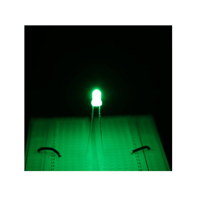 10X LUZ LED DIODO 3MM VERDE 20MA 3.0-3.2V 6000-7000MCD 3.0-3.2 VERDE