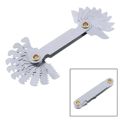 MEDIDOR CALIBRADOR ROSCA TORNILLO TORNO 20 CUCHILLAS 55°