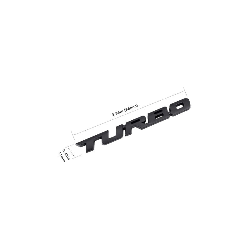 EMBLEMA TURBO METAL 3D ADHESIVO VEHÍCULO INSIGNIA LUJO CARRO