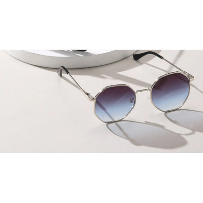 GAFAS SOL POLICARBONATO POLARIZADO REDONDAS FASHION ESTILO REDONDO VIOLETA AZUL DORADO OSCURO DORADO OSCURO