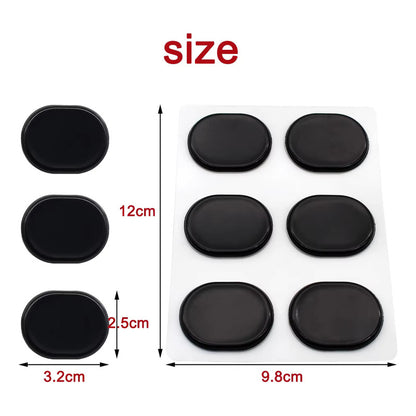 SET 6 ALMOHADILLAS REDOBLANTE BATERÍA ACÚSTICA REDUCE SONIDO NEGRO