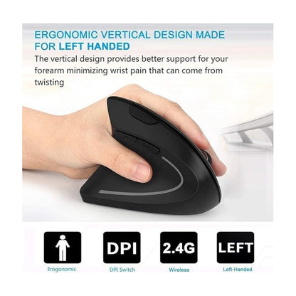 MOUSE GAMER VERTICAL ERGONÓMICO ÓPTICO INALÁMBRICO DPI USB NEGRO