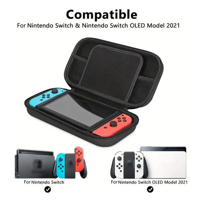 ESTUCHE RIGIDO NINTENDO SWITCH 26X13X4 CMS 10 BOLSILLOS SD NEGRO