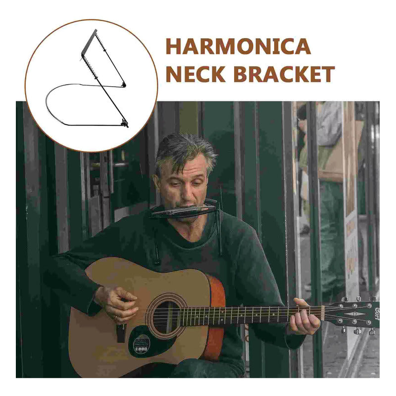 SOPORTE CUELLO ARMÓNICA CROMÁTICA 19CMS | 7.5 PULGADAS SOPORTE CUELLO NEGRO