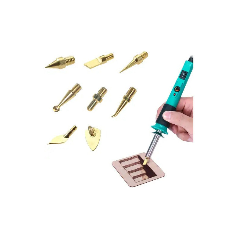 8 PCS PUNTAS QUEMADO MADERA PIROGRAFÍA MARQUETERÍA BISUTERÍA 12V