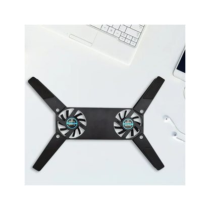 VENTILADOR DOBLE COOLER PLEGABLE PORTATIL USB NEGRO NA