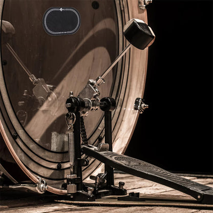 PARCHE DOBLE BOMBO BATERÍA ACÚSTICA PEDAL REDUCTOR SONIDO NEGRO