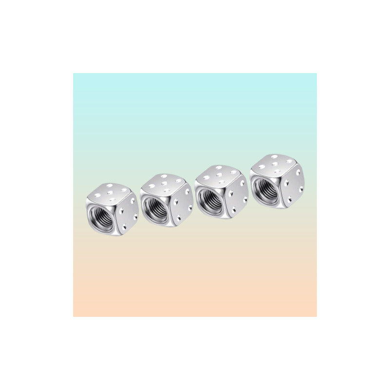 JUEGO TAPA VÁLVULA AIRE NEUMÁTICO LLANTA DADOS ALUMINIO