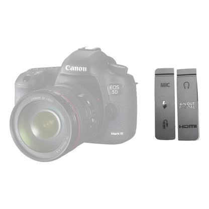 TAPA COBERTOR GOMA CAUCHO CONEXIONES CANON 5D MARK 3 NEGRO