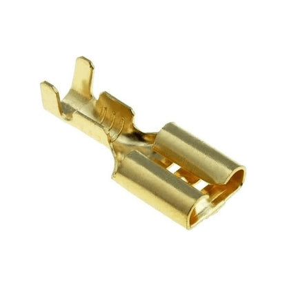 10X CONECTOR ENCRIMPADO 6.3 HEMBRA 17.5MM CONEXION ELECTRICO COBRE