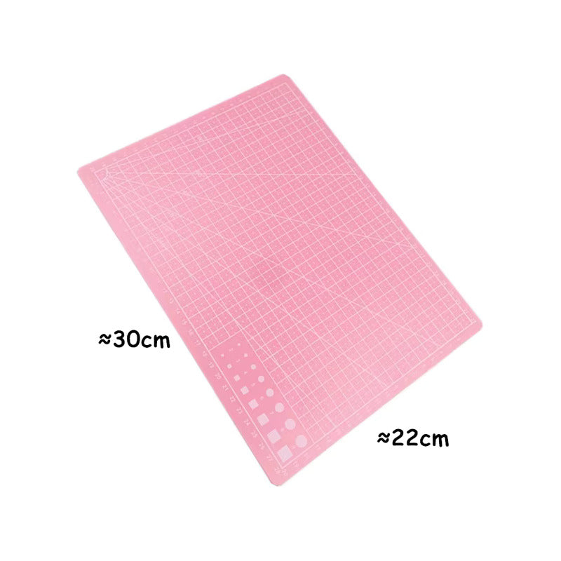 TAPETE CORTE A3 ALFOMBRILLA MANUALIDADES BISUTERIA PAPEL ROSA