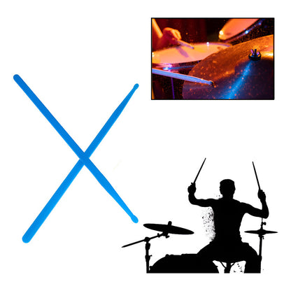 BAQUETAS 5A FLUORESCENTES AZUL BATERÍA PERCUSIÓN LIVE VIDEO AZUL 5A