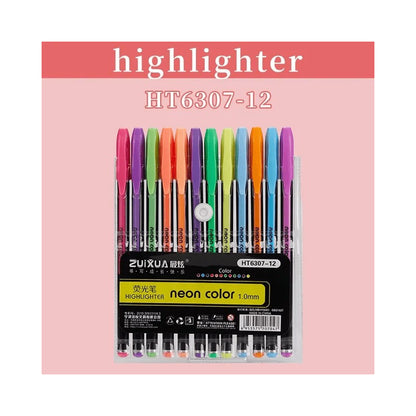 12X ESFERO RESALTADOR ARTISTICO PURPURINA HT6307-12