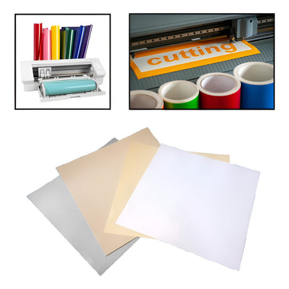 4X VINILO MATE 12  X 12 GAMA TONOS CREMA ADHESIVO CAMEO MULTICOLOR