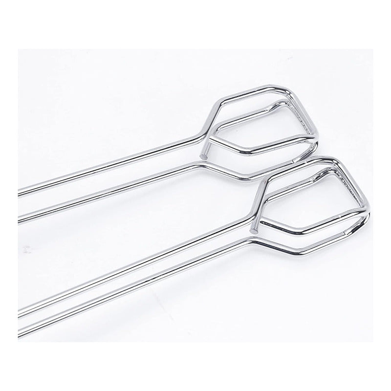 PINZAS EXTRALARGAS BBQ CARBON ACERO INOXIDABLE 30CMS PLATEADO