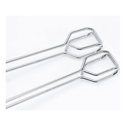 PINZAS EXTRALARGAS BBQ CARBON ACERO INOXIDABLE 30CMS PLATEADO