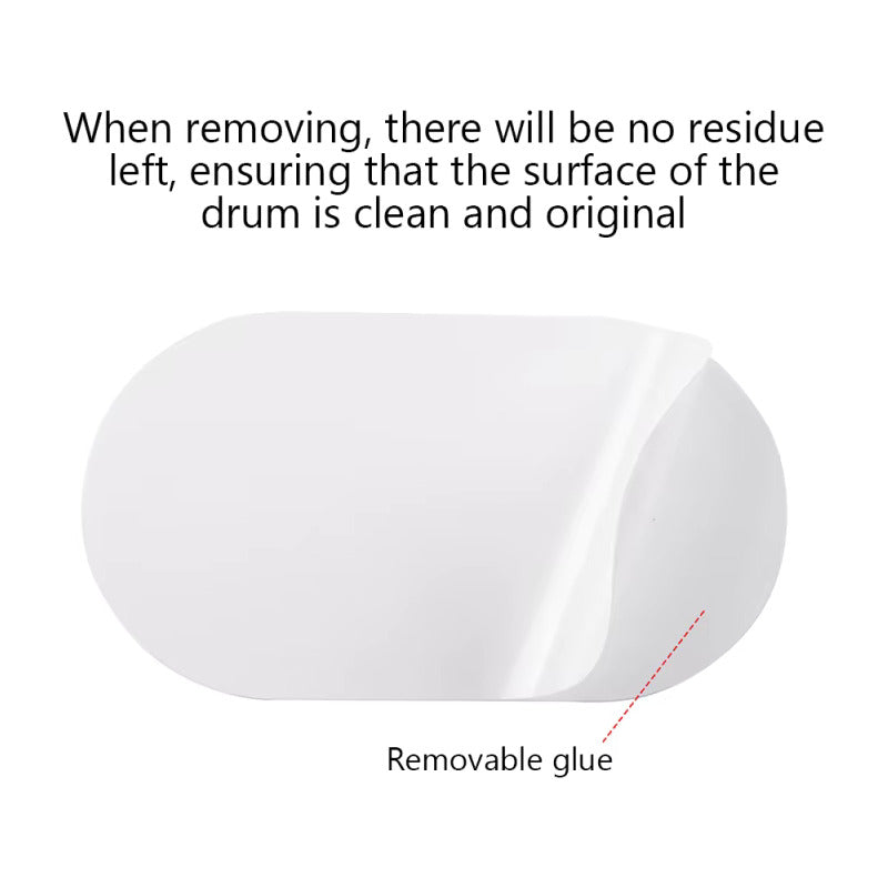 PARCHE DOBLE BOMBO PEDAL BATERÍA ACÚSTICA REDUCTOR SONIDO BLANCO