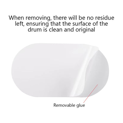 PARCHE DOBLE BOMBO PEDAL BATERÍA ACÚSTICA REDUCTOR SONIDO BLANCO