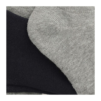 2X PARES MEDIAS TOBILLERAS NEGRAS Y GRISES CALCETINES NEGRO LISO 36-41