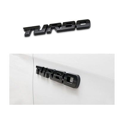 EMBLEMA TURBO METAL 3D ADHESIVO VEHÍCULO INSIGNIA LUJO CARRO