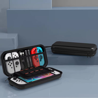 ESTUCHE RIGIDO NINTENDO SWITCH 26X13X4 CMS 10 BOLSILLOS SD NEGRO