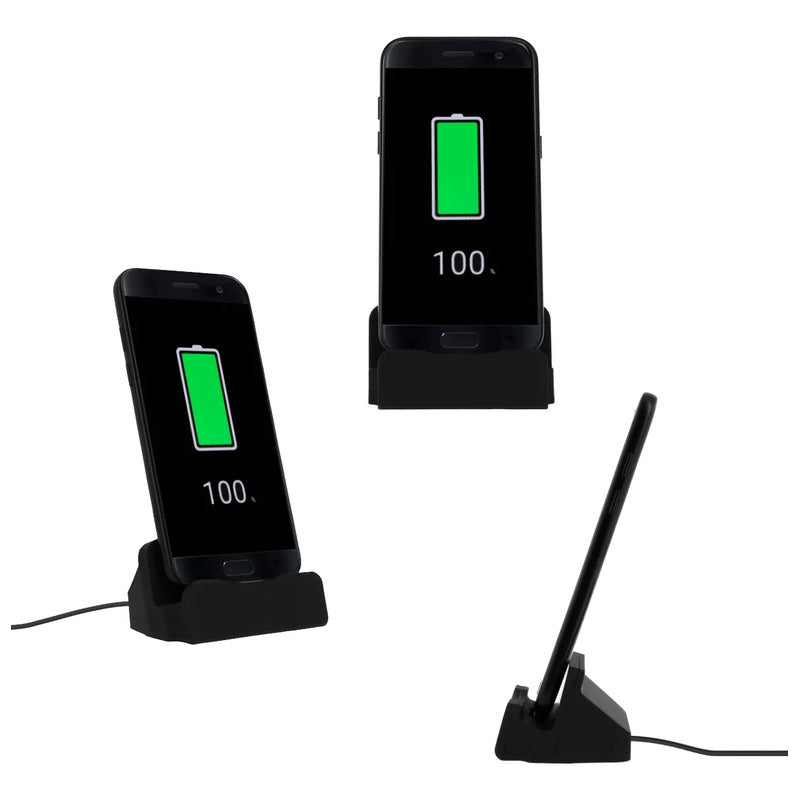 CARGADOR CELULAR BAHÍA USB TIPO C ANDROID CARGA RÁPIDA NEGRO