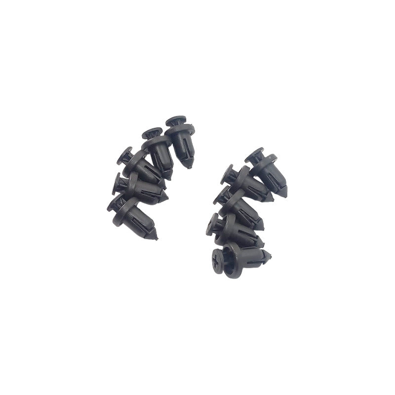 10X PIN PLÁSTICO CLIP AJUSTE AUTO RETENEDOR REMACHE MOTOR NEGRO