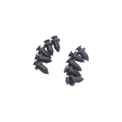 10X PIN PLÁSTICO CLIP AJUSTE AUTO RETENEDOR REMACHE MOTOR NEGRO