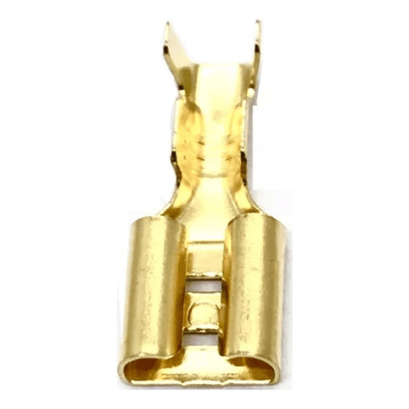 10X CONECTOR ENCRIMPADO 4.8 HEMBRA 15MM CONEXION ELECTRICO COBRE