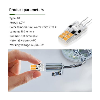 4X BOMBILLA LED G4 BASE BI-PIN 12V/110V 2835SMD 2700K CALIDA 110V CÁLIDA