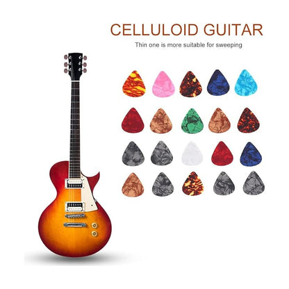 5X PUAS PICKS UÑAS GUITARRA ACÚSTICA ELÉCTRICA COLOR VARIADO VARIADO FINO