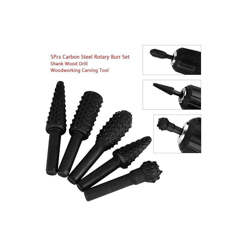 5 PCS BROCA MADERA TALLADO MARQUETERÍA CARPINTERÍA BISUTERÍA