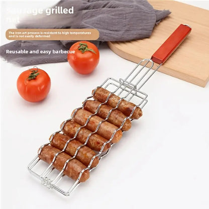 PARRILLA ACERO INOXIDABLE SALCHICHAS BBQ RESTAURANTE COCINA
