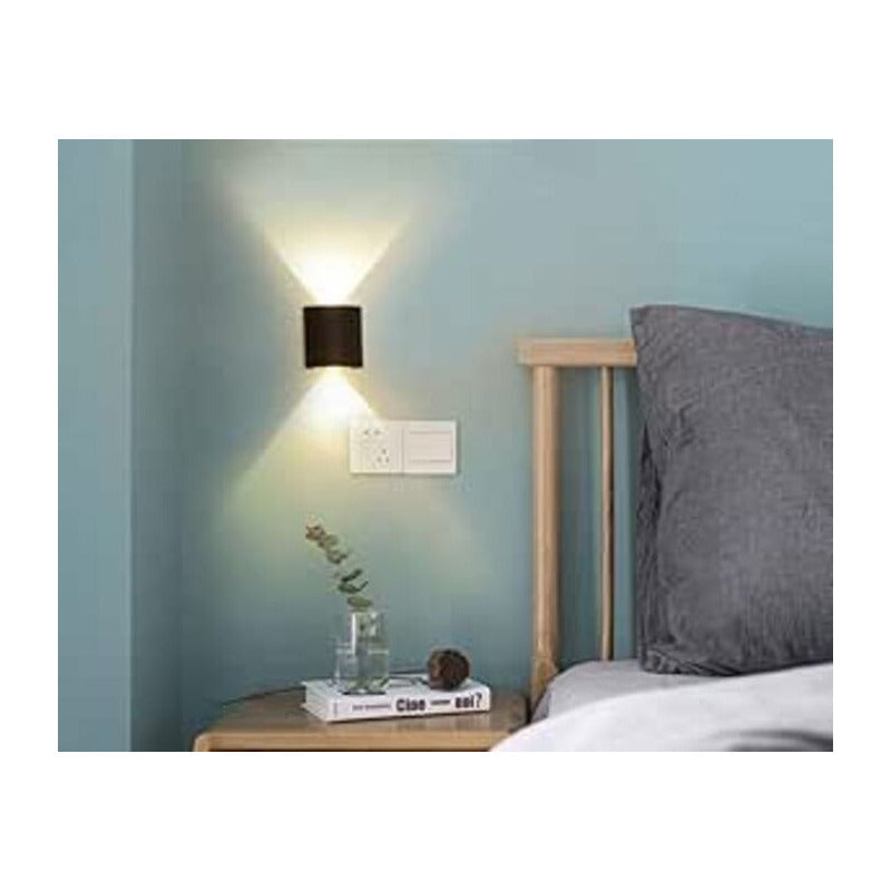 LÁMPARA PARED OJO LUPA CÁLIDA IMPERMEABLE INTERIOR EXTERIOR 110/220V NEGRO