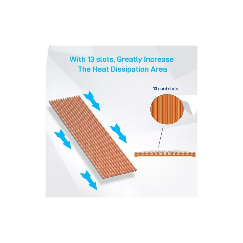 DISIPADOR ALUMINIO MEMORIA RAM NVME NGFF M2 2280 PCI-E SSD