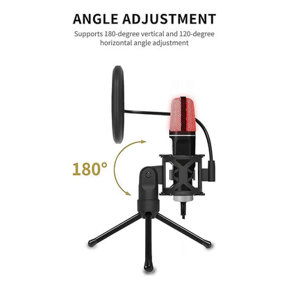 MICROFONO USB LED RGB CARDIOIDE CONDENSADOR YANMAI SF-666R NEGRO