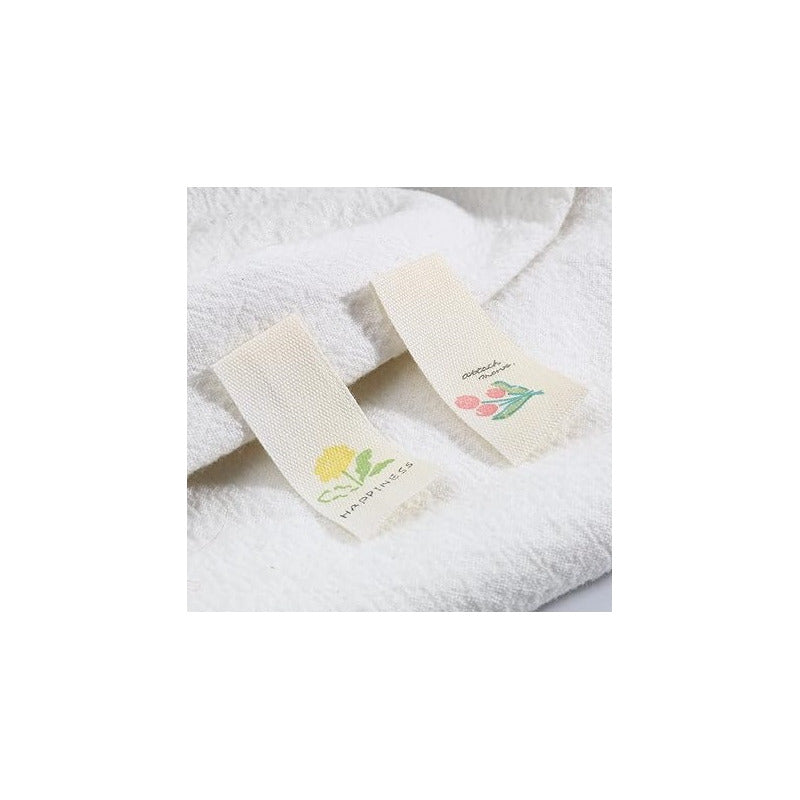 10X ETIQUETA TELA ROPA SASTRERÍA MODA DISEÑOS FLORALES