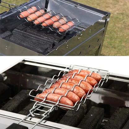 PARRILLA ACERO INOXIDABLE SALCHICHAS BBQ RESTAURANTE COCINA