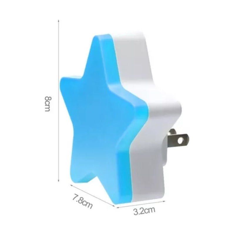 LUZ LED NOCTURNA NIÑOS SENSOR CONTROL PARED ALCOBA AZUL 110V AZUL CLARO