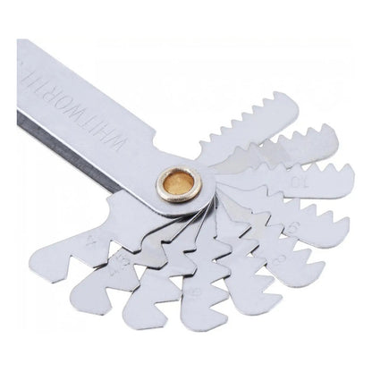 MEDIDOR CALIBRADOR ROSCA TORNILLO TORNO 20 CUCHILLAS 55°