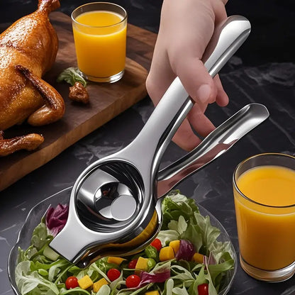 EXPRIMIDOR CÍTRICOS ACERO INOXIDABLE ANTIDESLIZANTE COCINA PLATEADO