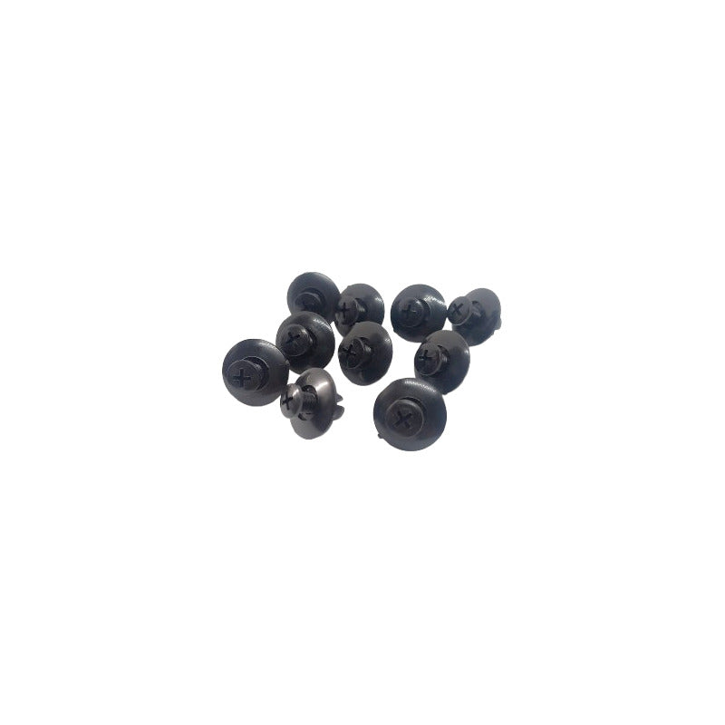 10X PIN PLÁSTICO CLIP AJUSTE AUTO REMACHE MOTOR RETENEDOR NEGRO