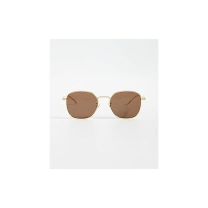 GAFAS SOL POLICARBONATO MARRÓN SEMI REDONDAS FASHION ESTILO SEMI REDONDO MARRÓN CLARO MARRÓN CLARO DORADO OSCURO DORADO OSCURO